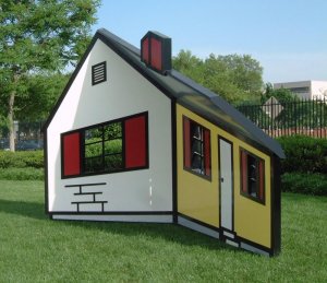 ROY LICHTENSTEIN’S "HOUSE I” IN THE SCULPTURE GARDEN OF THE NATIONAL GALLERY OF ART