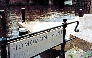 The Homomonument sign with a triangle behind it was a memorable moment