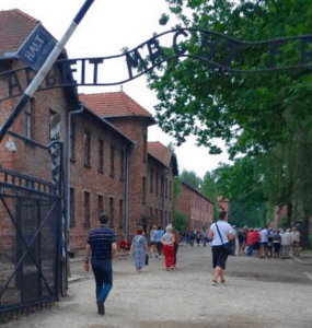 A memorable moment for the author, passing through the gates of auschwitz memorial
