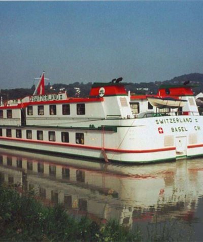 a boutique riverboat cruising the danube